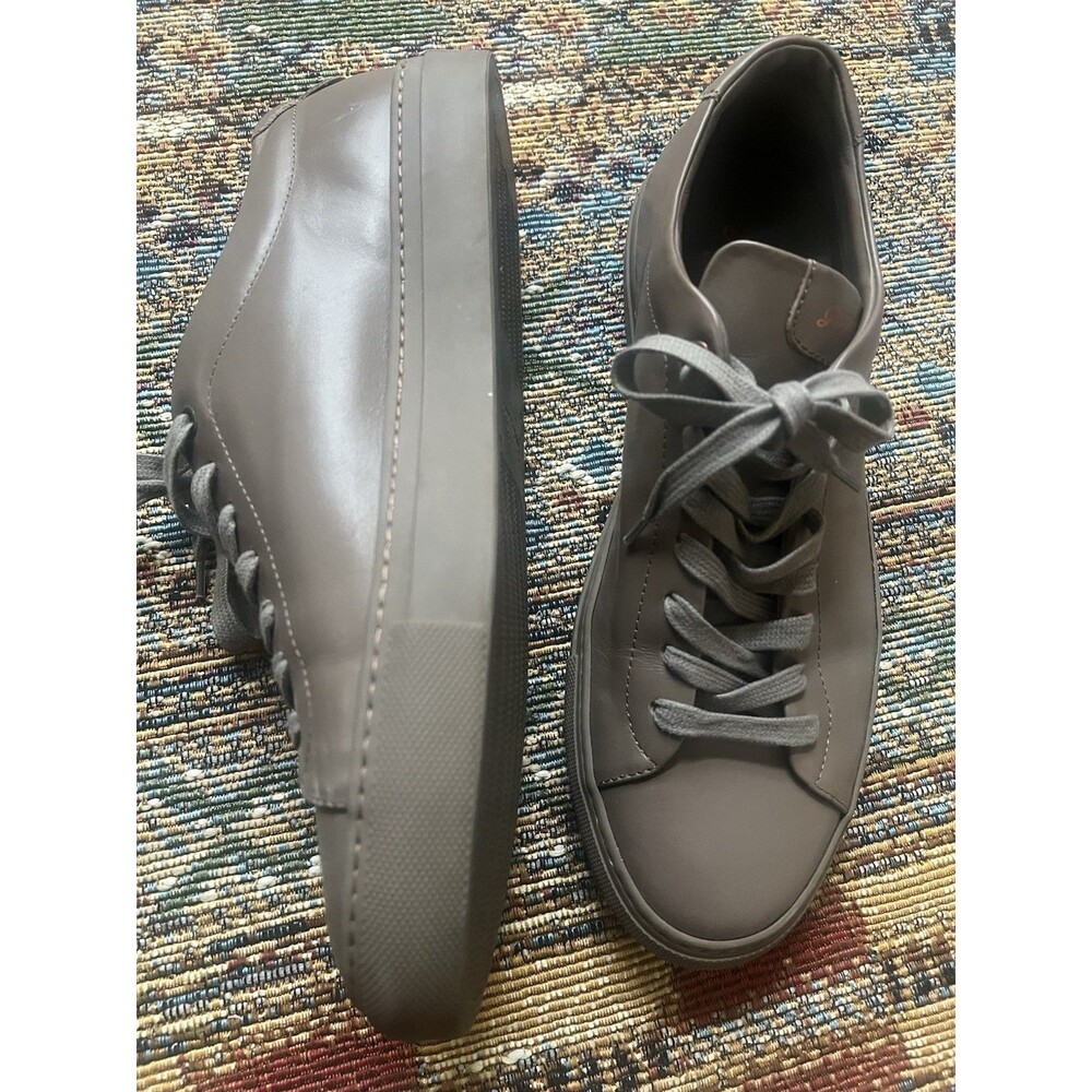Good Man Brand Edge Lo Top Sneaker Wet Weather Grey Leather Italy Mens Size 9.5